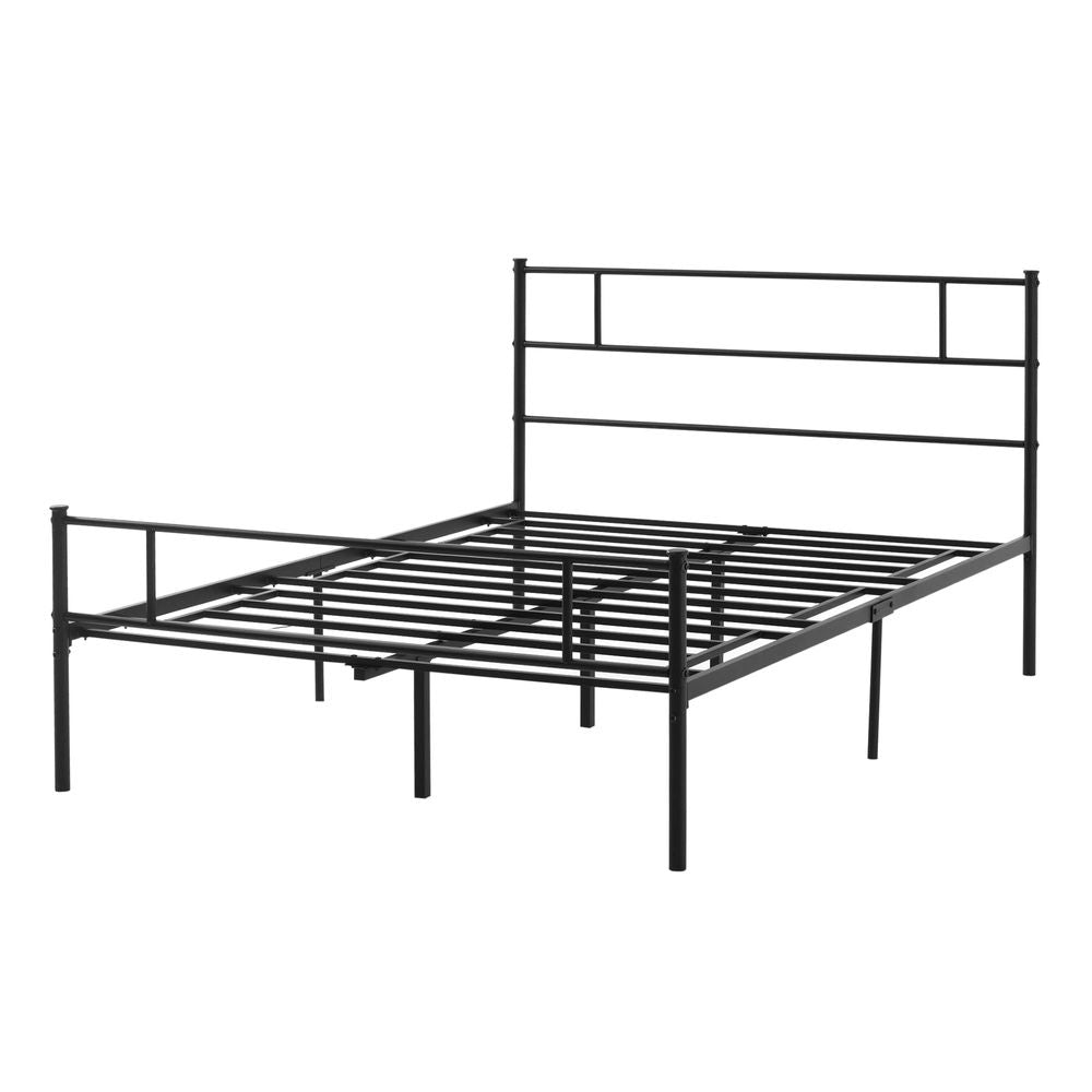 Double Metal Bed Frame end view