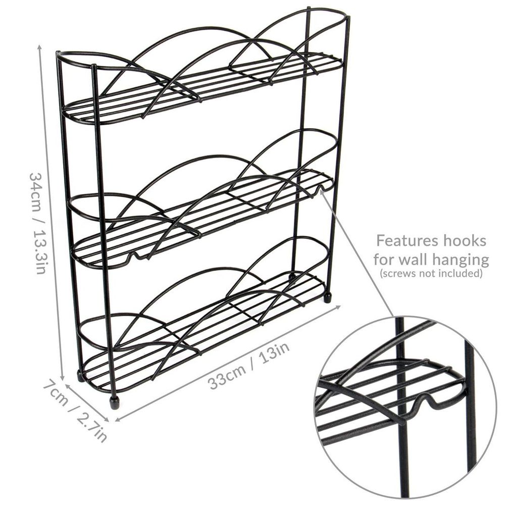 Black Spice Rack dimensions