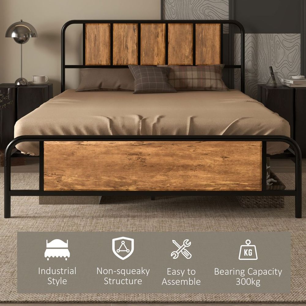 Metal Bed Frame Double foot view