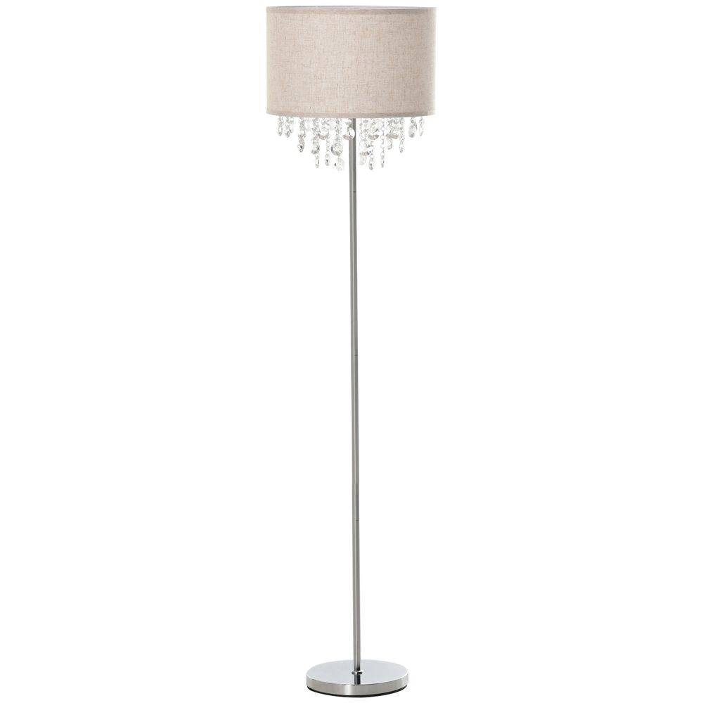 Beaded Chrome Floor Lamp