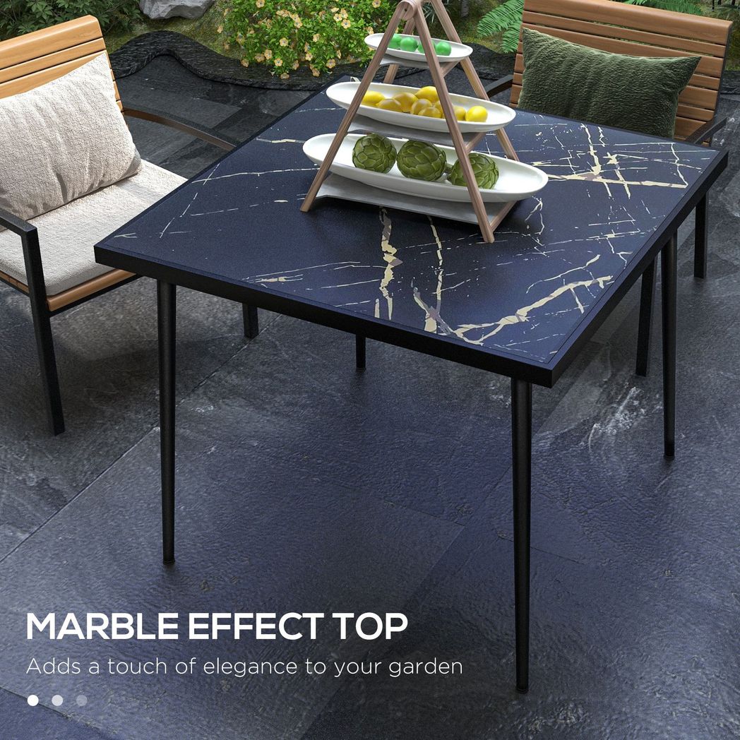 Black Garden Dining Table