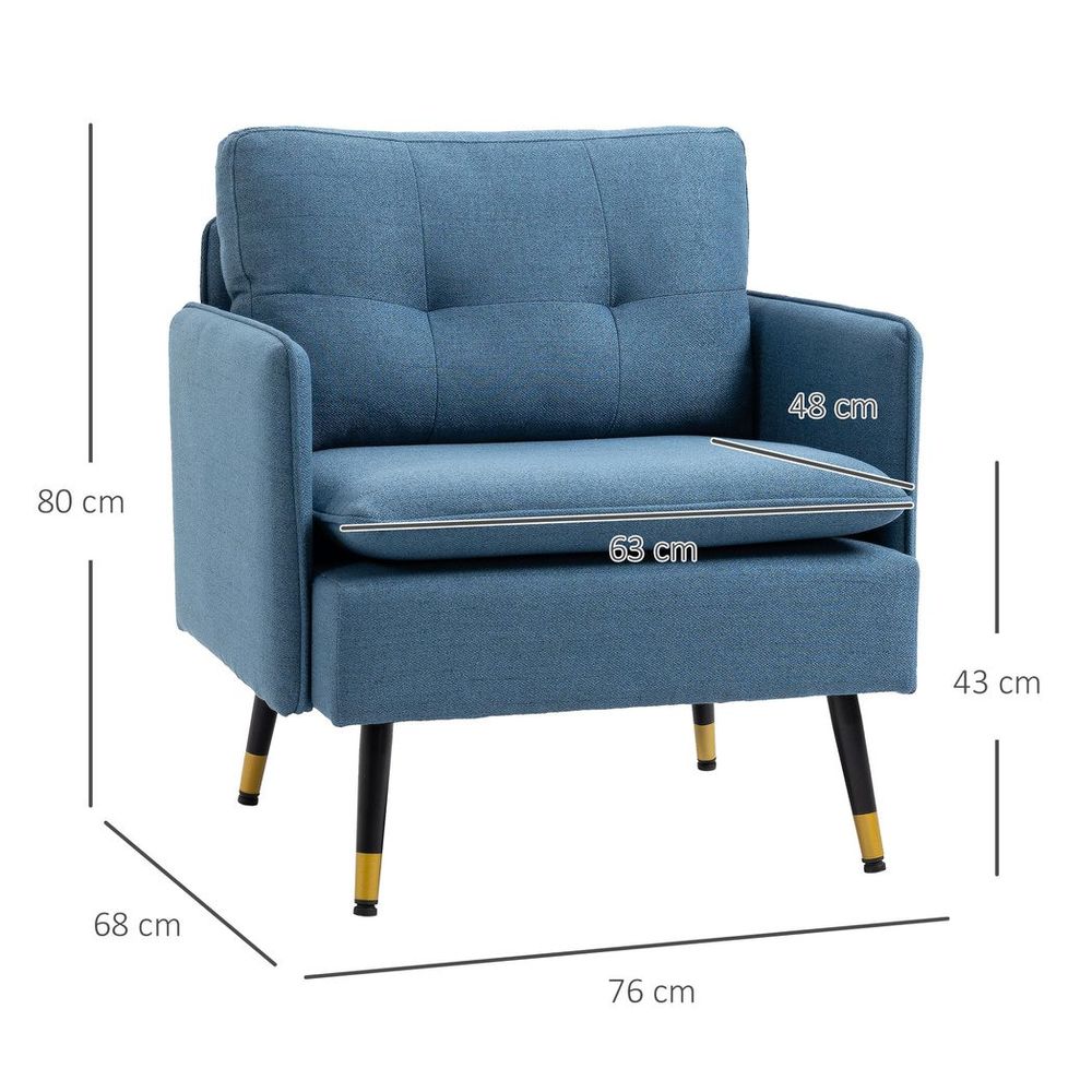 Blue Armchair measurements