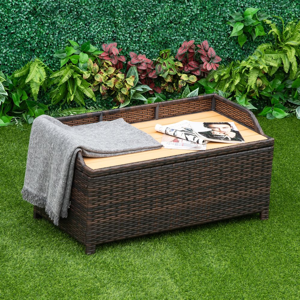 Rattan Garden Storage Chest