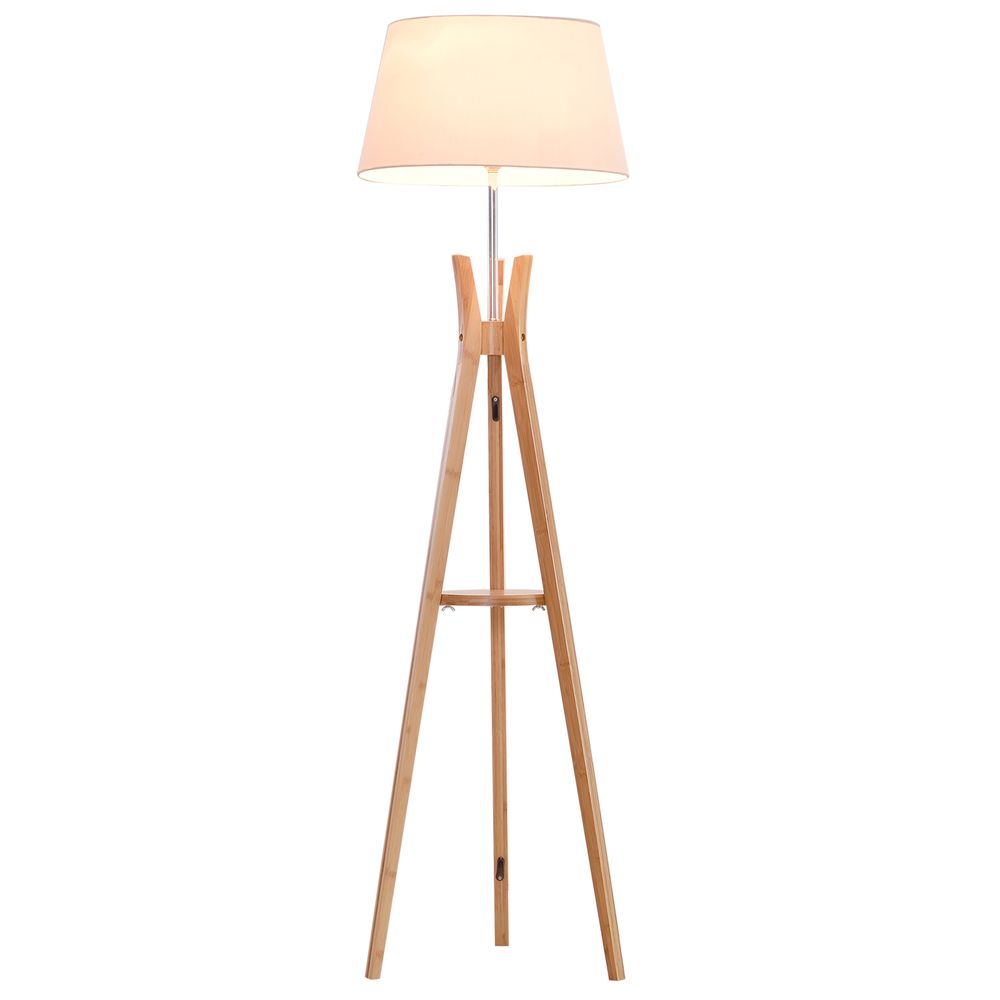 Tripod Floor Lamp with Shelf