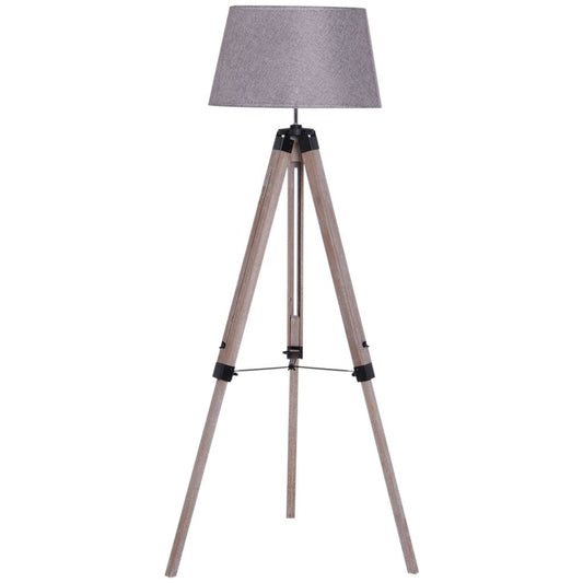 Tripod Floor Lamp with Grey Shade