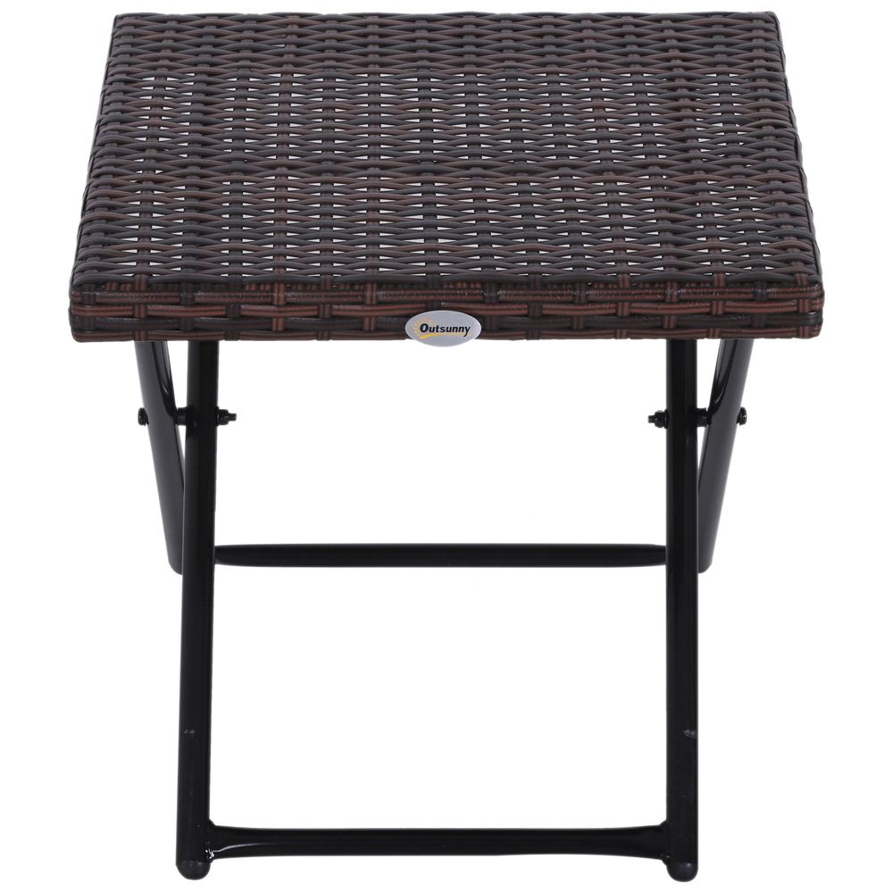 Folding Rattan Table front view