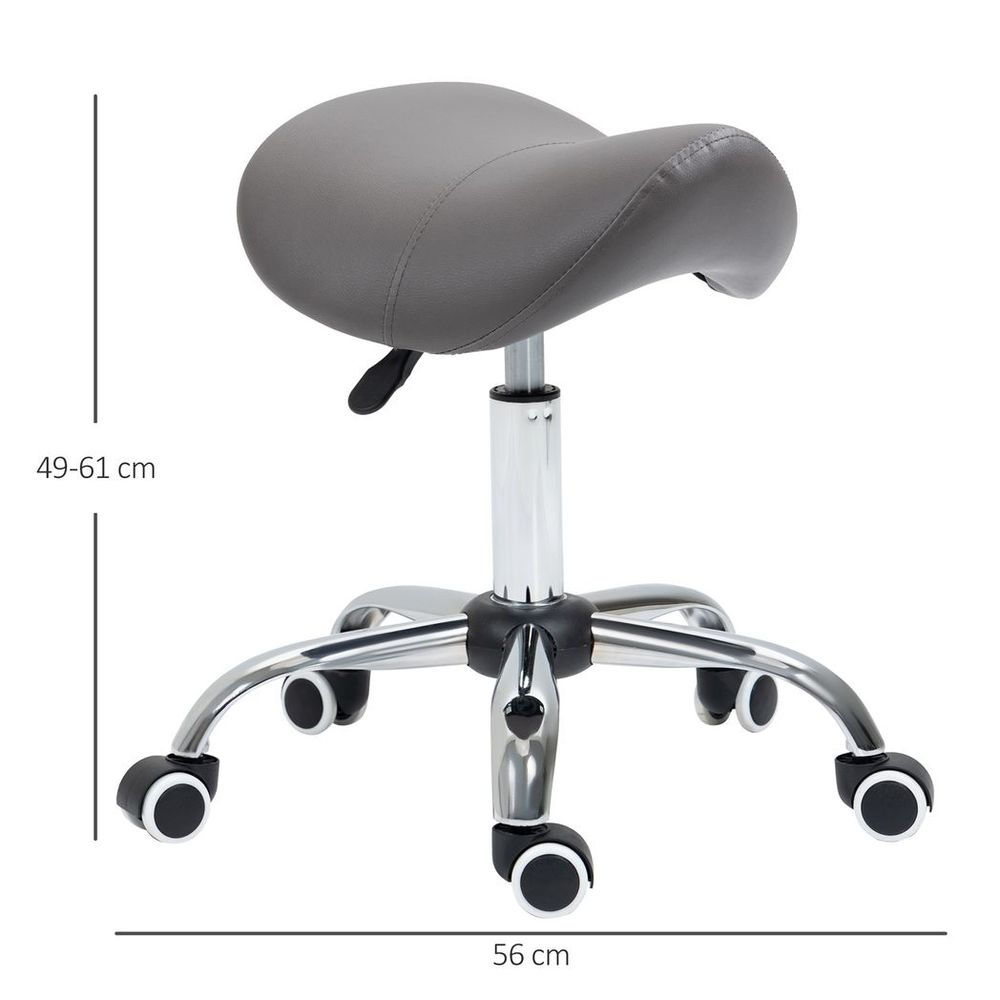 Faux Leather Saddle Stool measurements