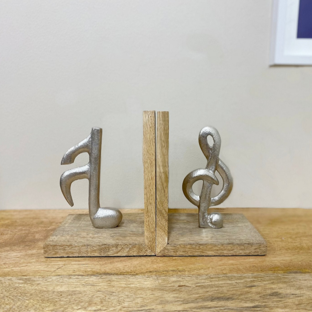 Musical Note Bookends front view