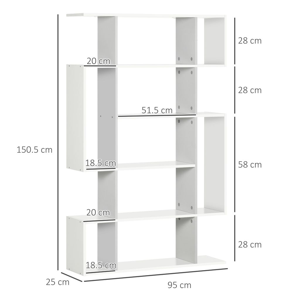 White Bookshelf measurements