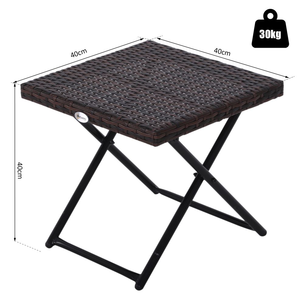 Folding Rattan Table measurements