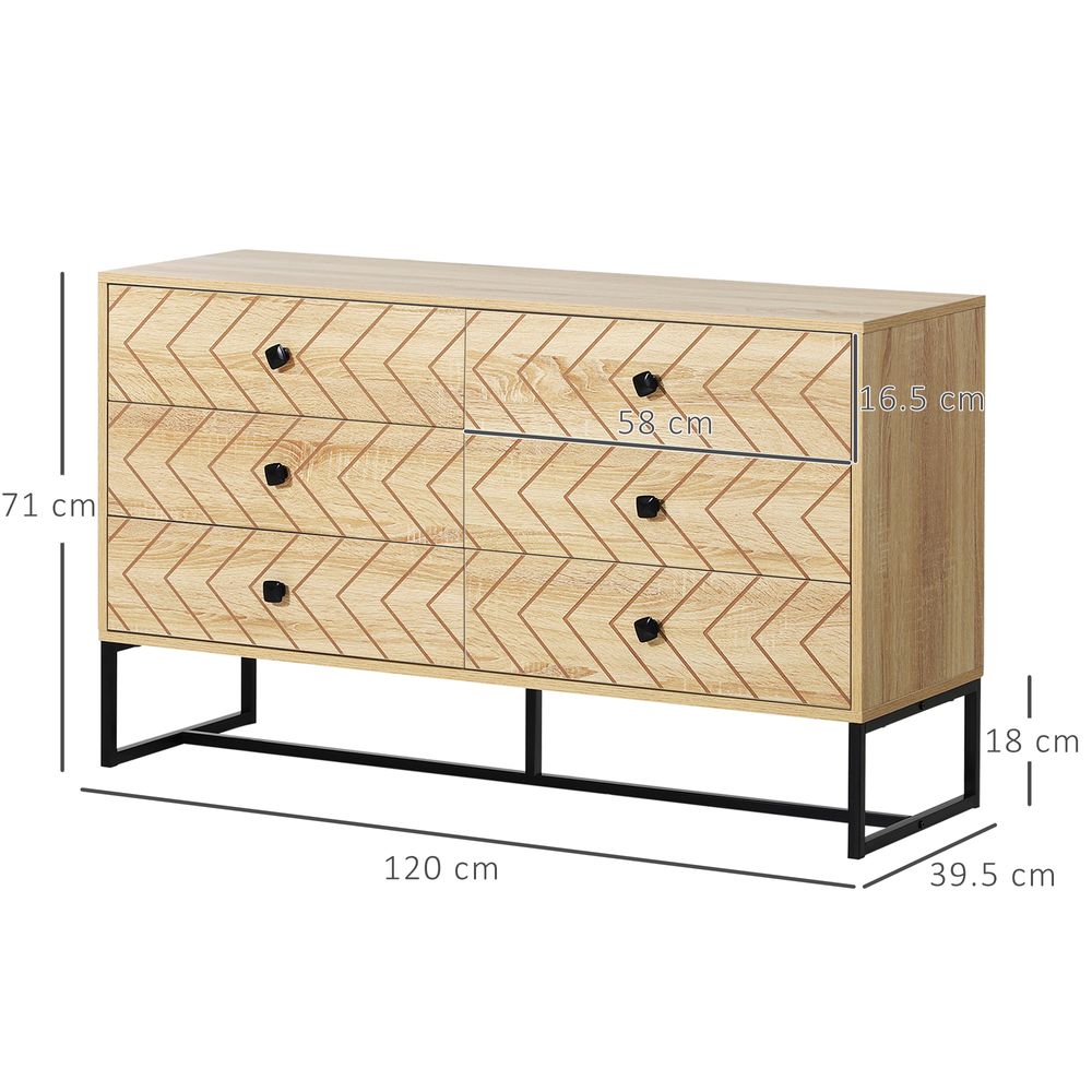 Modern Drawers Storage Unit measurements view