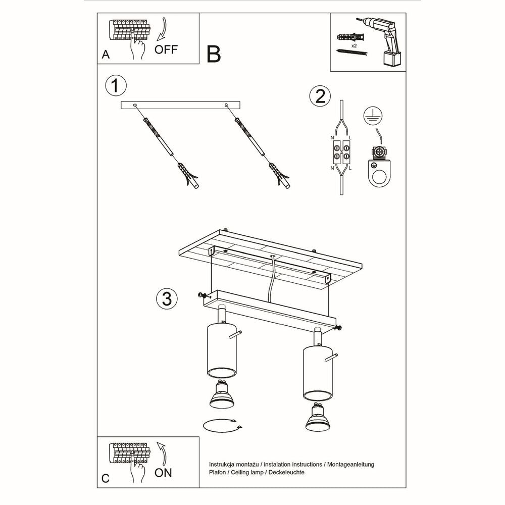 Chrome Steel Ceiling Light