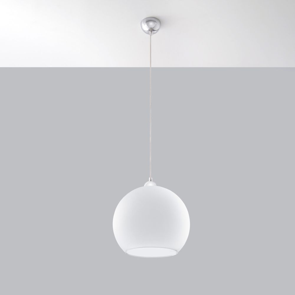 White Glass Pendant Light