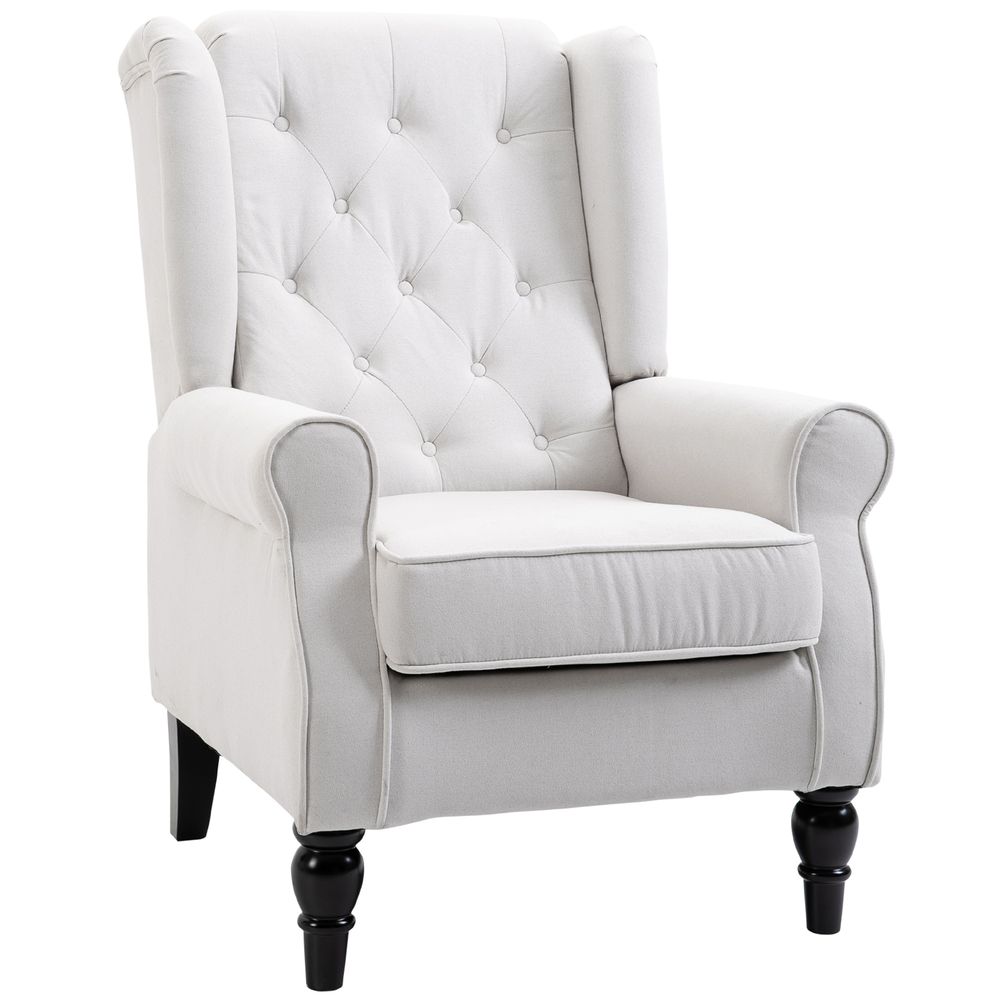 Cream Wingback Armchair