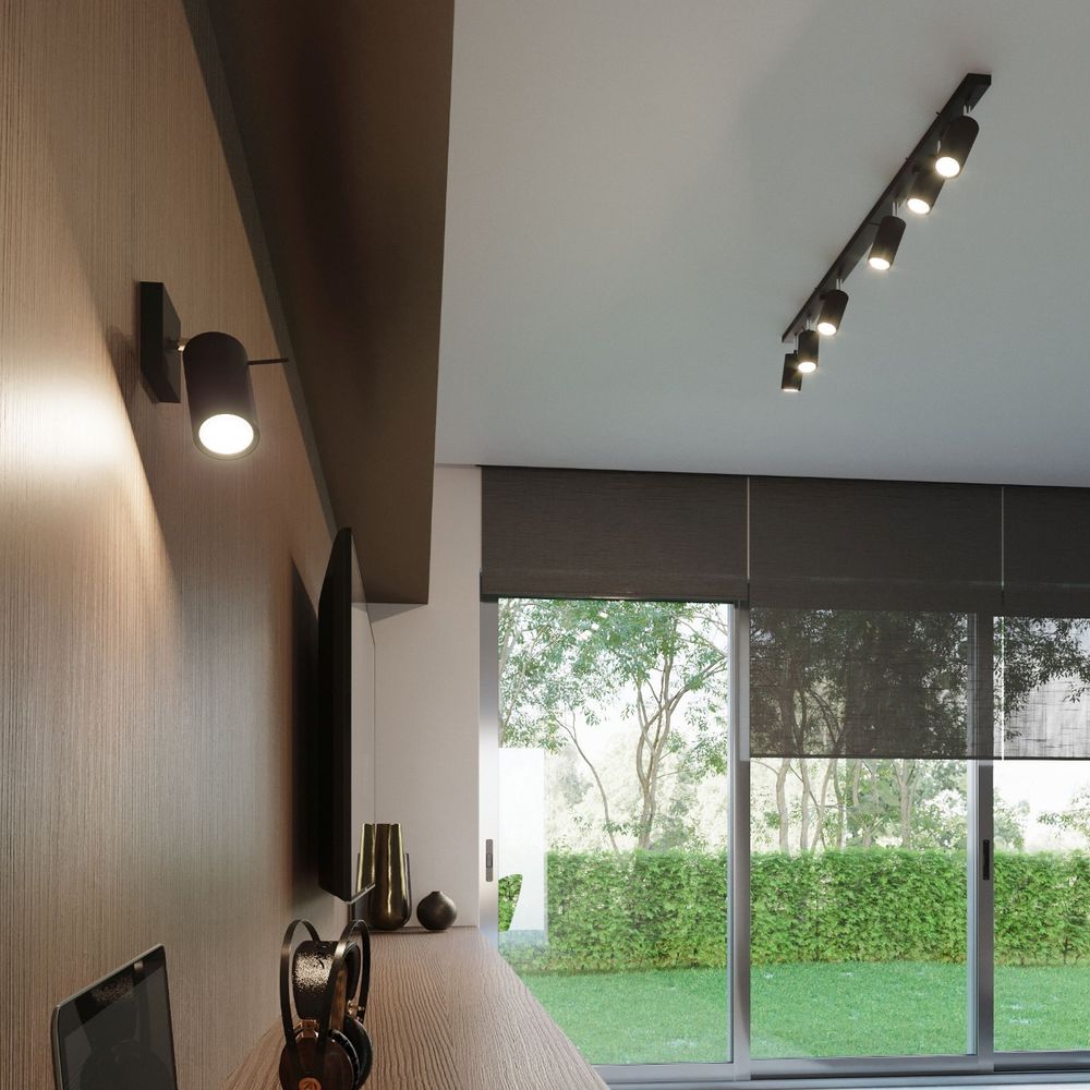 Black Steel Ceiling Light