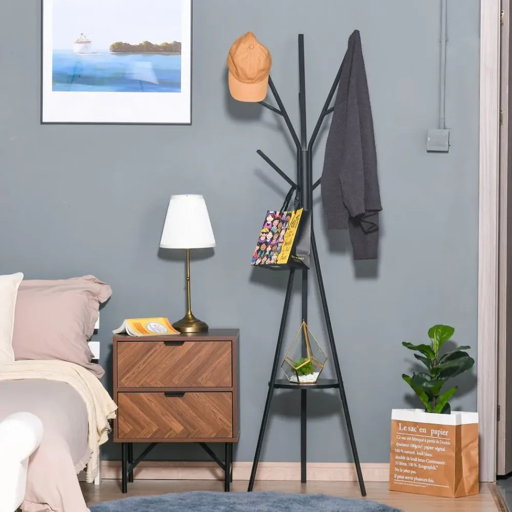 Coat Rack with Shelf room view