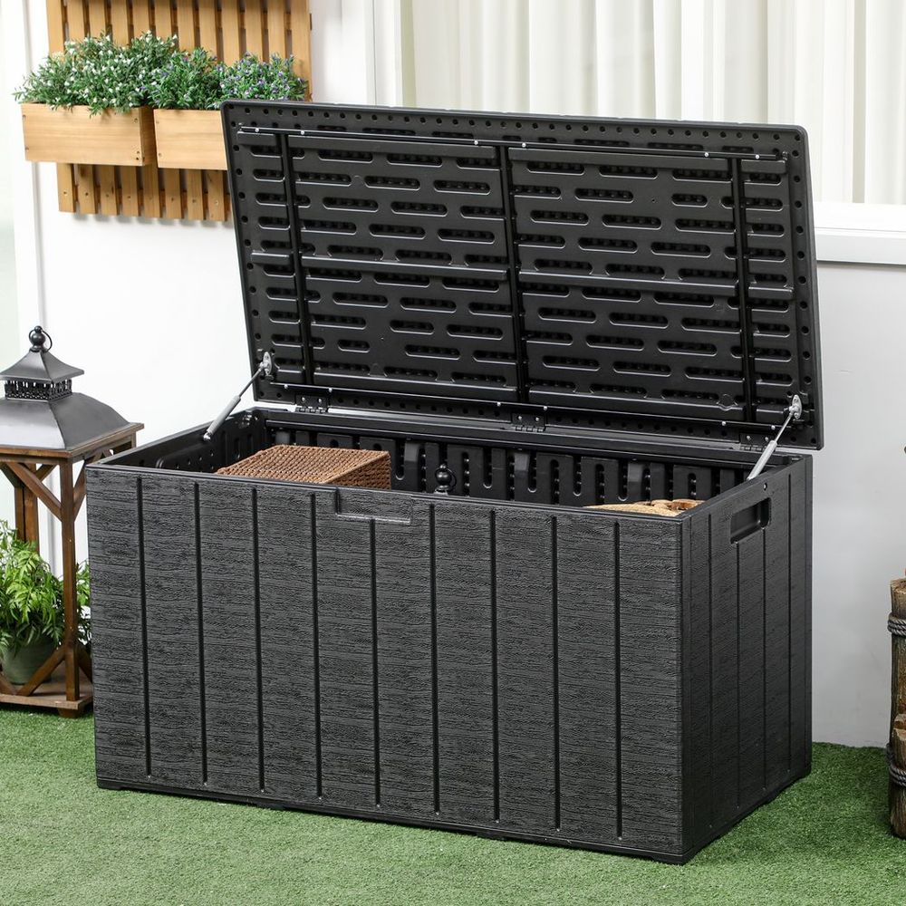 Black Garden Storage Box