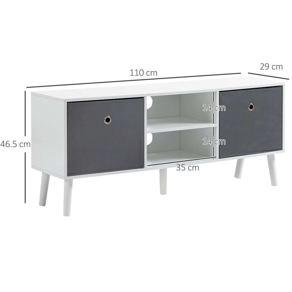 White and Grey TV Unit measurements