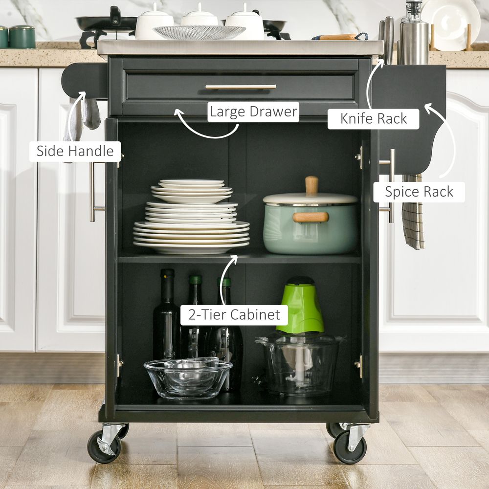 Black Kitchen Island