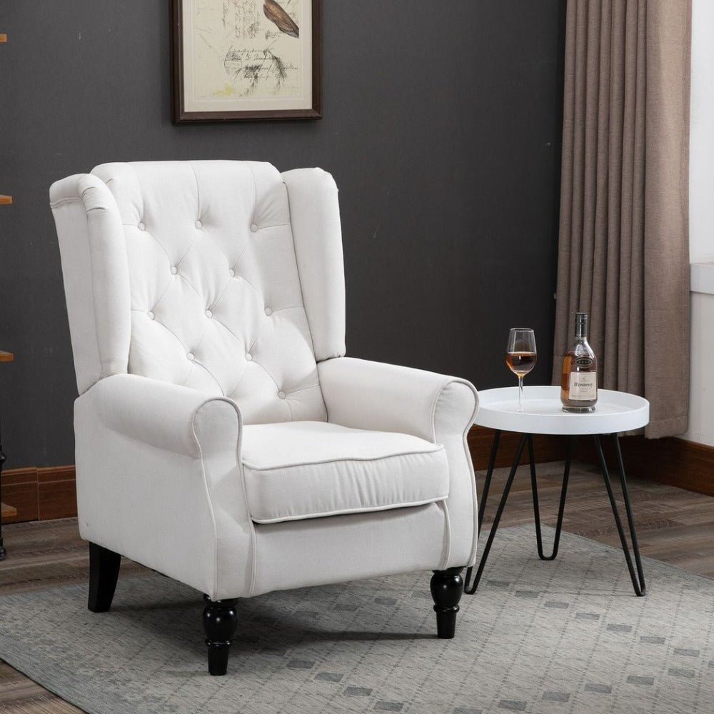 Cream Wingback Armchair