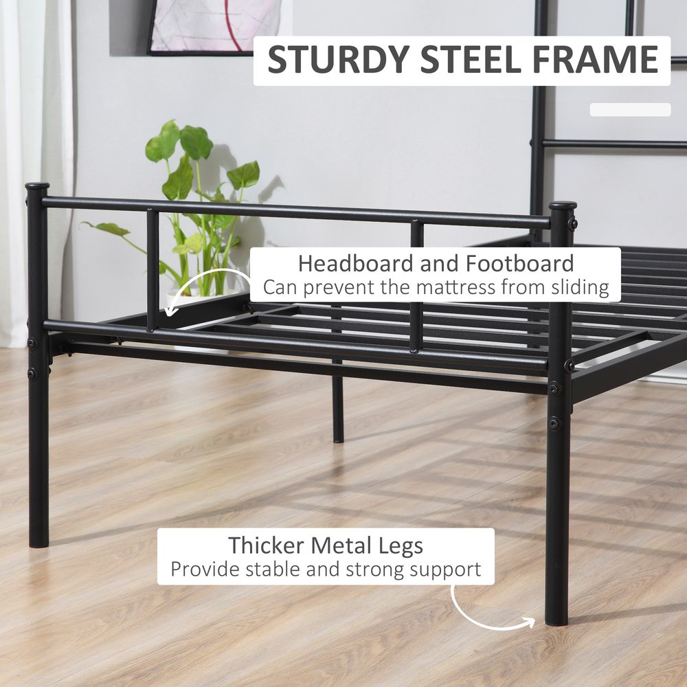 Single Metal Bed Frame features