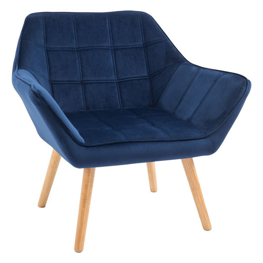 Navy Velvet Armchair