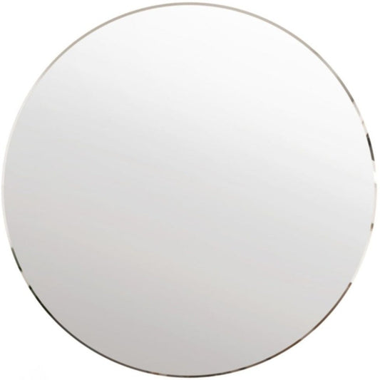 All Glass Bevelled Round Mirror