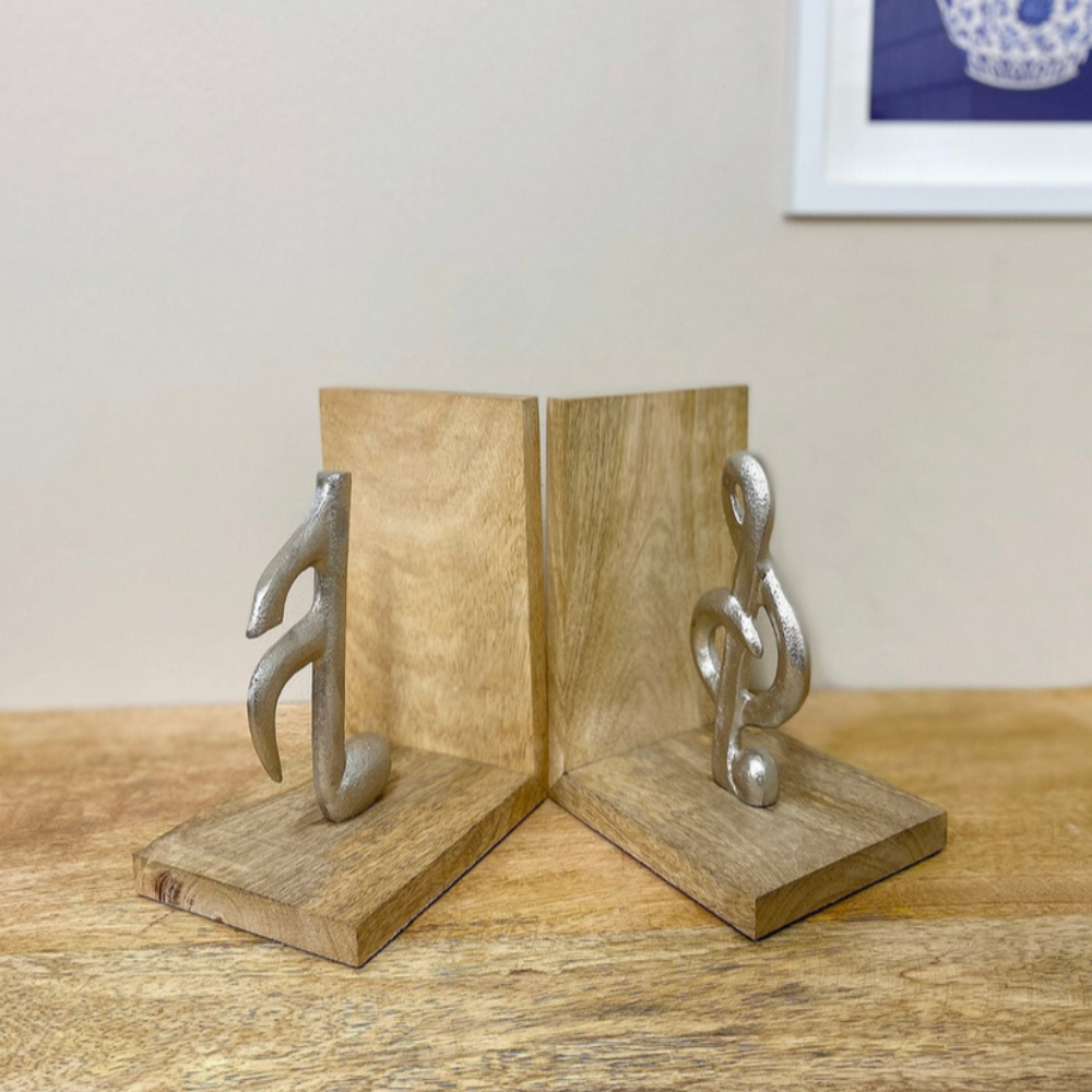 Musical Note Bookends close up