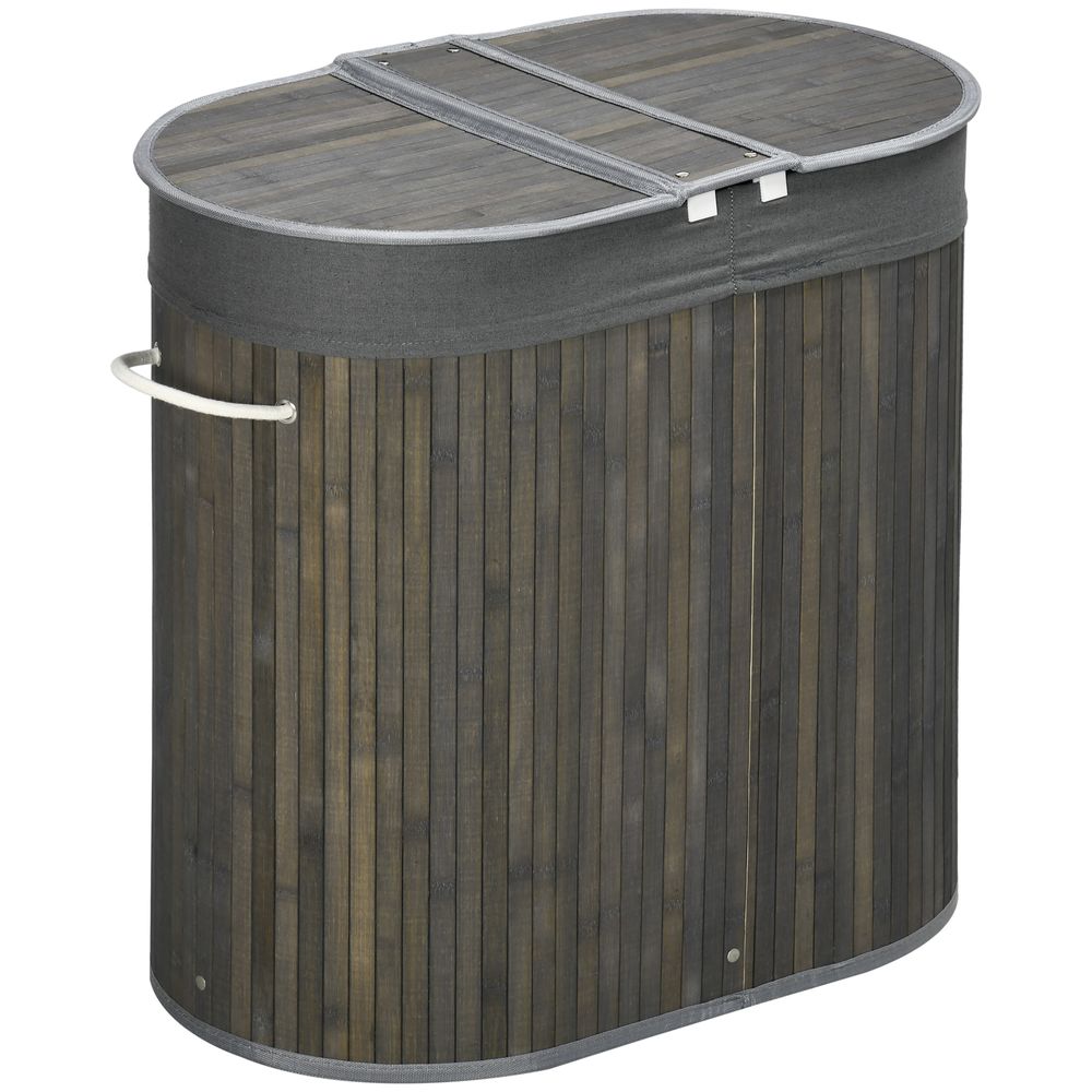 Black Bamboo Laundry Hamper