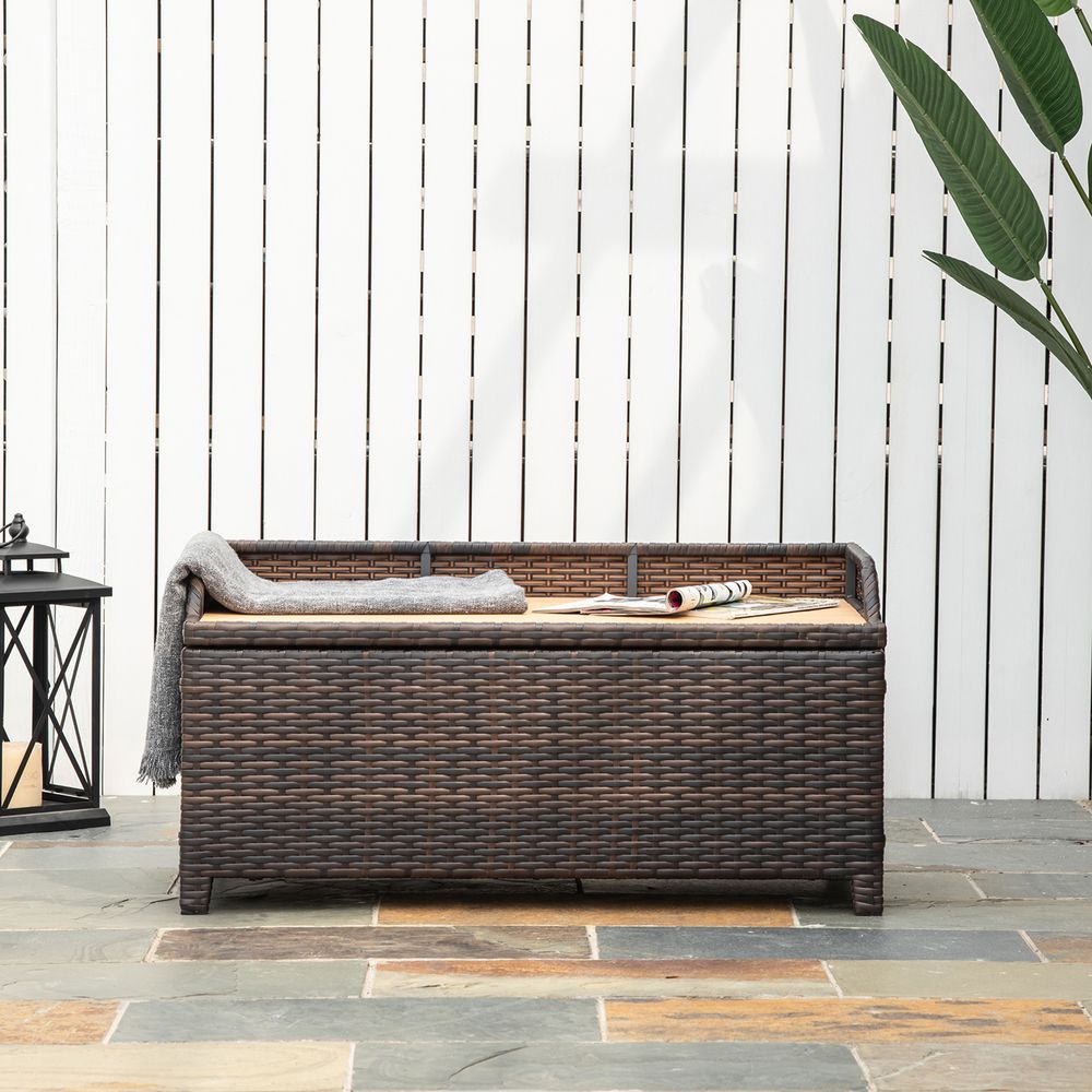 Rattan Garden Storage Chest