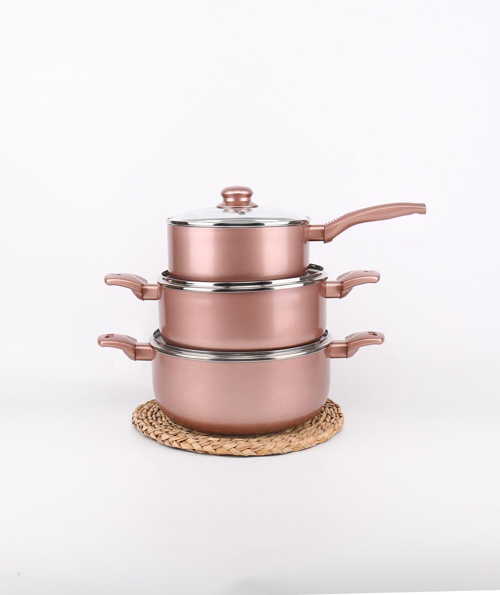 Rose Gold Pan Set stacked