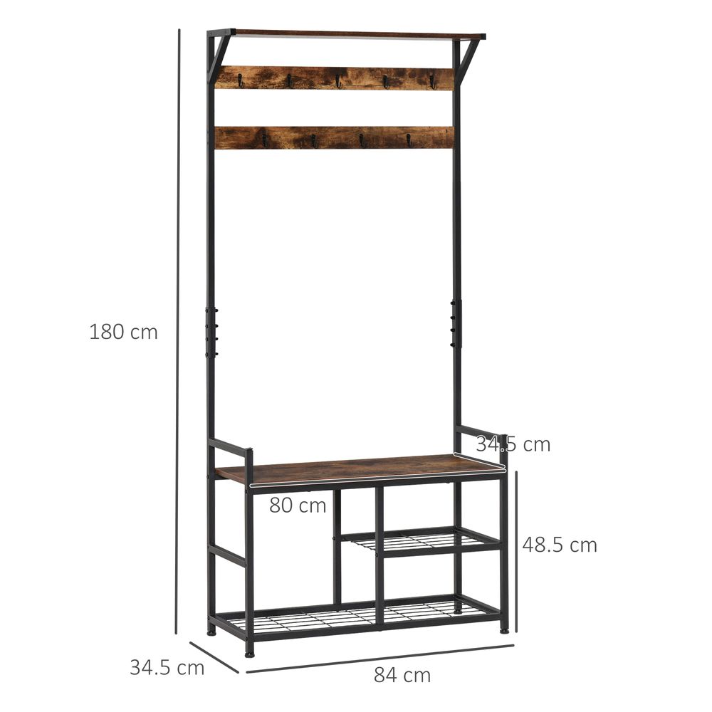 Coat Rack with Shoe Storage dimensions