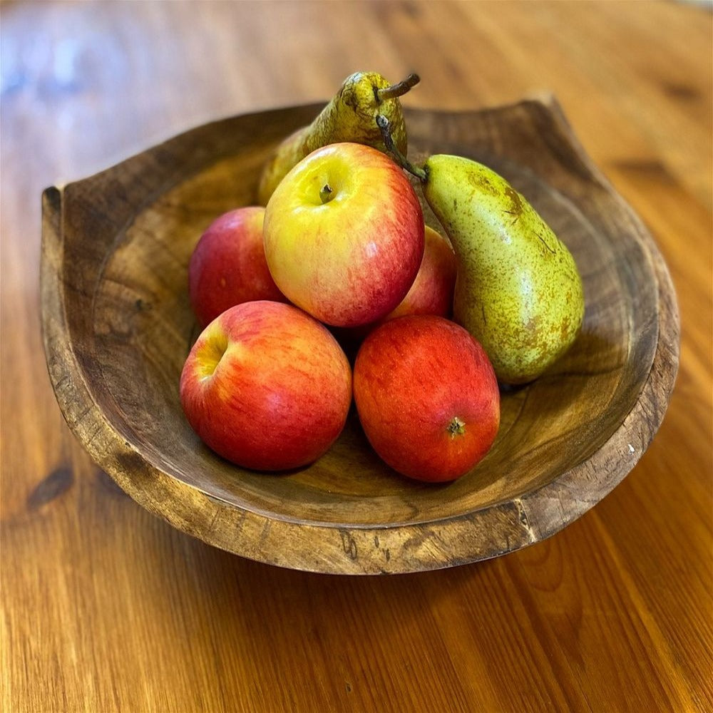 Wooden Fruit Bowl close up