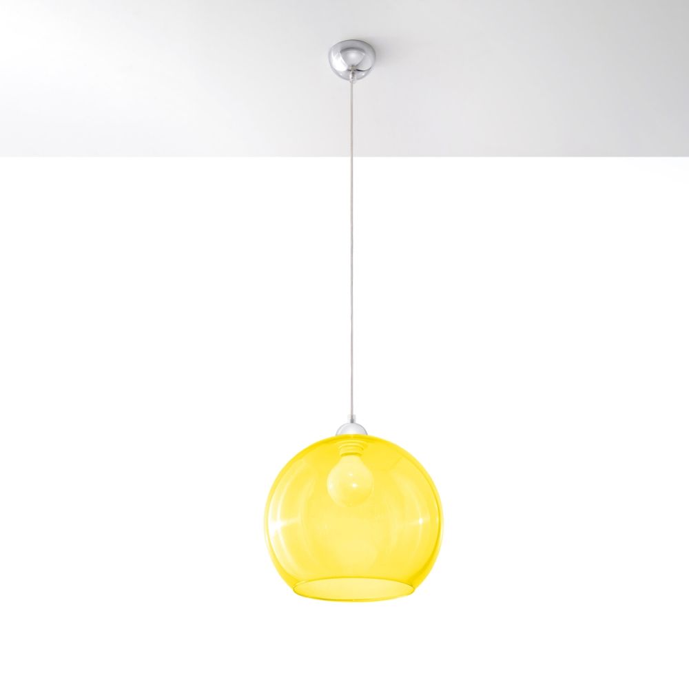 Yellow Glass Pendant Light