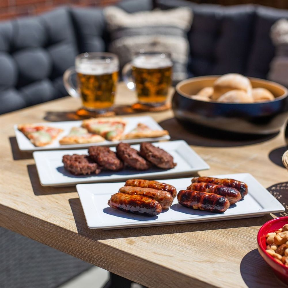 Porcelain Serving Platters outside view