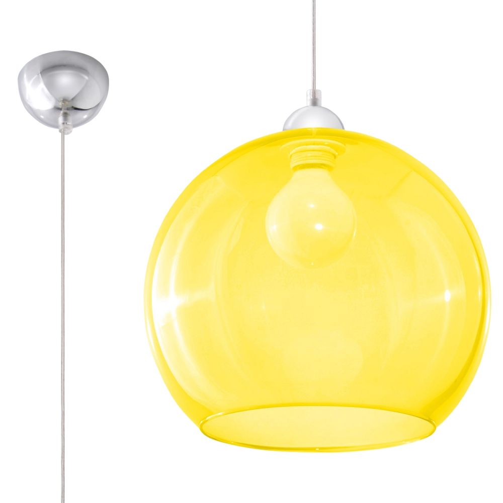 Yellow Glass Pendant Light