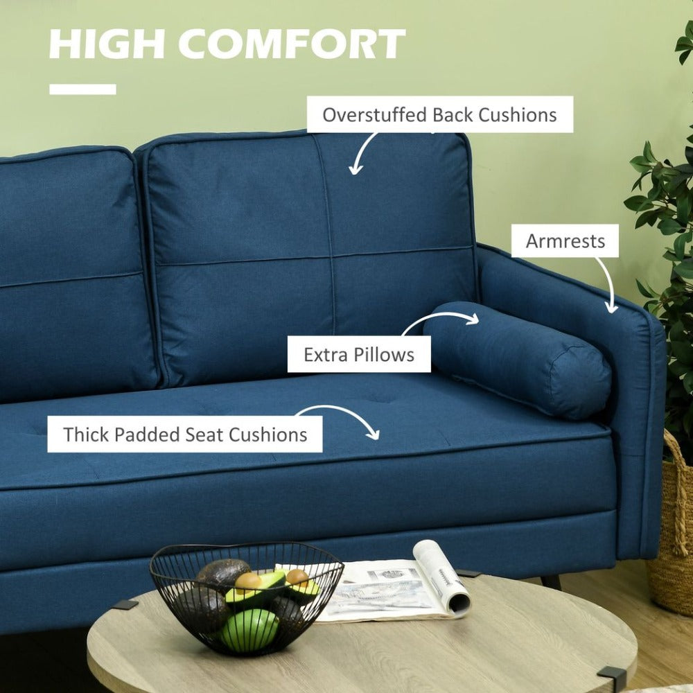 Navy Blue Two Seater Sofa