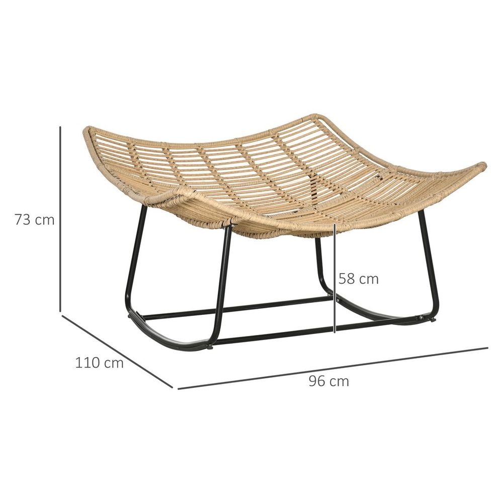 Wicker Rocking Chair measurements