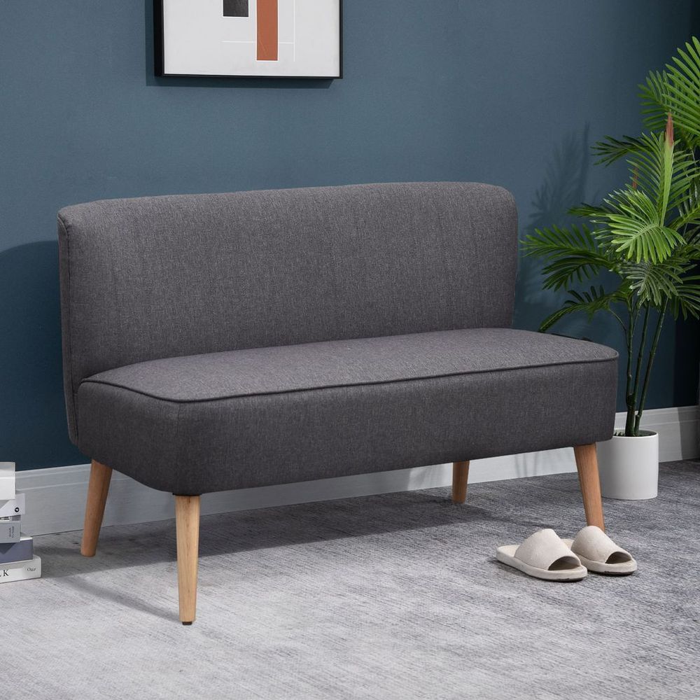 Dark Grey Loveseat Sofa