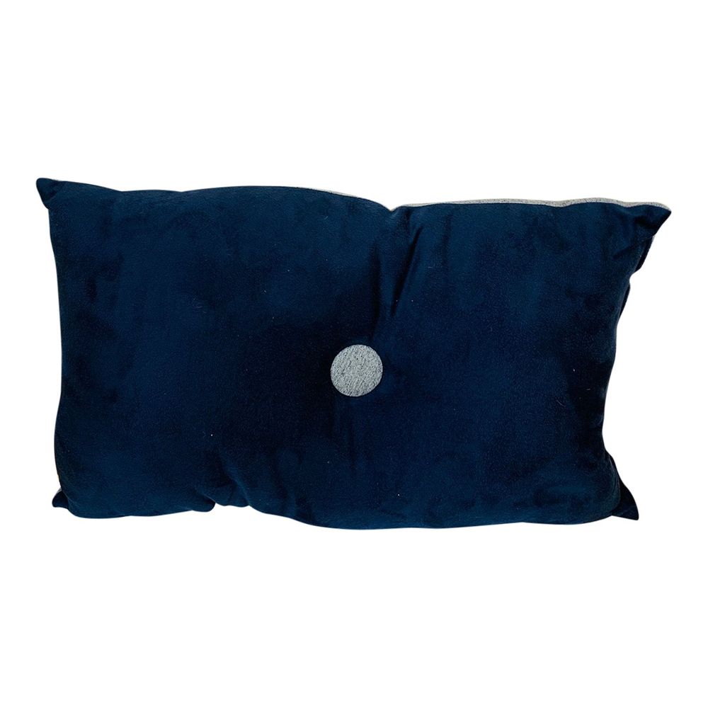 Reversible Navy and Grey Cushion