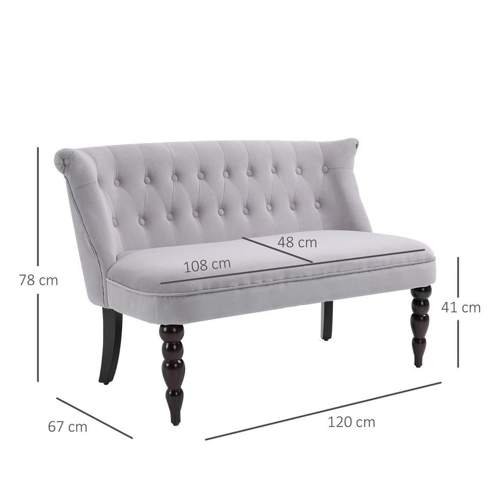 Grey Two Seater Couch